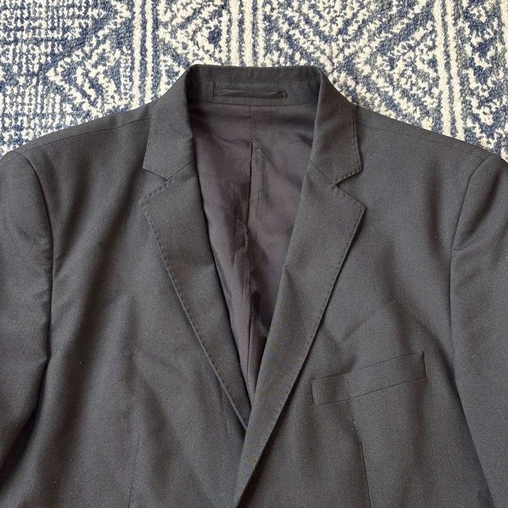 Zara Man Basic Black Blazer Suit Jacket Mens Size… - image 8